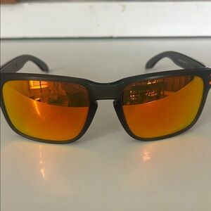 Oakley Black Sunglasses with Orange Lenses